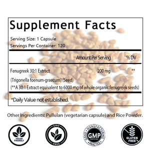 Suplemento de Fenogreco OEM/ODM, Extracto 30:1, 6000 mg de Potencia, 120 Cápsulas Veganas, Apoya la Salud y el Bienestar en General - Product Image 2