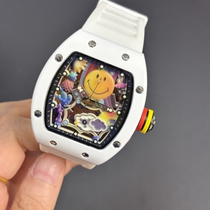Reloj de Cuarzo para Hombre, Forma Tonneau, Diseño Moderno, Esfera Happy Face Estilo <span class=keywords><strong>RM</strong></span> <span class=keywords><strong>88</strong></span>, para Uso Diario, Resistente a Impactos - Product Image 6