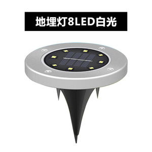 Luz solar empotrada en el suelo, 8 LED, de acero inoxidable, para exteriores, jardín, camino, con interruptor inductivo, para iluminación de patio y césped - Product Image 5