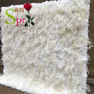 SPR mariée Bouquet en gros fête de mariage anniversaire saint valentin toile de fond pampa panneaux Ombre fleur mur pour la décoration d'événement - Product Image 4