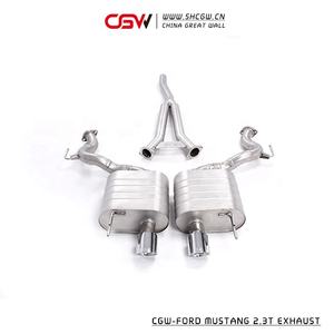 China Fabrikant Hot Koop Klep Uitlaat Systeem Met Gesmeed Carbon Fiber Tips Voor Ford Mustang 2.3T - Product Image 2