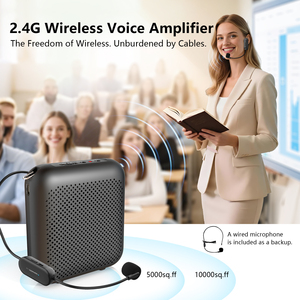 S358+<span class=keywords><strong>S128</strong></span> 2,4GHz Kabelloses Mikrofon <span class=keywords><strong>Mini</strong></span> Tragbarer Tourguide-Stimmverstärker Gürtelclip Lehrer-Stimmverstärker - Product Image 2