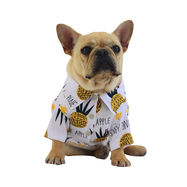 Haustierkleidung Hersteller individuelles Markenlogo Muster englische Bulldoggenkleidung französisch Hundet-T-Shirt französisches Shirt für Hunde