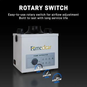 เครื่องดูดควันบัดกรีแบบตั้งโต๊ะ FUMECLEAR FC-100A สำหรับซ่อมโทรศัพท์ เลเซอร์ ตัด งาน DIY เชื่อม กำลังไฟ 100W - Product Image 4