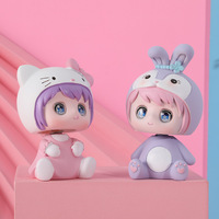 Dessin animé créatif univers mignon petite planète bobblehead poupée voiture gâteau décorations de cuisson