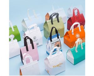 Non-woven Recyclable Insulated Handled Foldable Portable Takeaway Cooler Bag - Product Image 1