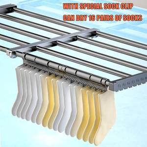 Stendibiancheria Estensibile e Pieghevole con Clip <span class=keywords><strong>per</strong></span> Calzini, <span class=keywords><strong>per</strong></span> Finestre, Balconi e Lavanderie - Product Image 5