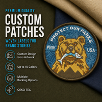 Écussons tissés personnalisés brodés, logo de marque en chenille, étiquette de vêtement écologique thermocollante pour fleurs et cœurs, personnalisable