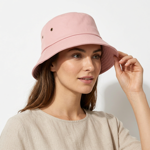 Sombrero de Pescador de Color Sólido al por Mayor de Fábrica, Logotipo Personalizado Bordado e Impreso, 100% Poliéster, Impermeable, Transpirable, Protección Solar - Product Image 4