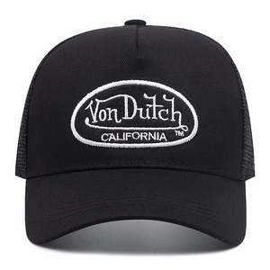 Patrón personalizado VON gorra de béisbol protección solar malla bordado DUTCH gorra de camionero con letras sombreros y gorras promocionales - Product Image 6