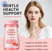 Complément alimentaire beauté végétalien en gommes pour cheveux, peau et ongles, marque privée OEM, vitamines biotine et collagène