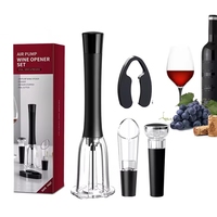 Vente en gros Extracteur de bouchon manuel à pression d'air facile Ouvre-bouteille de vin avec pompe à air Ensemble avec coupe-feuille Bouchon de vin sous vide Verseur