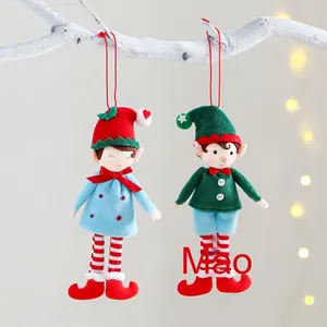 Cute Style Elf Doll In-Stock Plush Christmas Tree Ornaments Knitted Hanging Decorations for Holiday Party Decorations - Product Image 1
