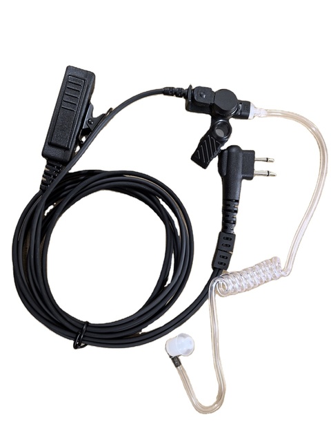 PMLN6536 2-Wire Walkie Talkie Earpiece Translucent Tube Security Headphone for Motorola DP1400 CP200 CP200D DEP450 Two Way Radio