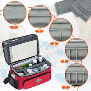 Custodia farmaceutica con custodia per il trasporto kit di pronto soccorso da viaggio e da riporre in casa - Product Image 4