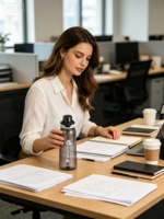 Bouteille d'eau sans BPA, anti-fuite, parfumée, saine et agréable pour la boisson directe, idéale pour adultes, sport, course à pied, camping, maison, randonnée