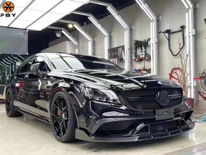 Labbro Anteriore per Paraurti in Fibra di Carbonio Stile BS per <span class=keywords><strong>Mercedes</strong></span> Benz W218 Classe <span class=keywords><strong>CLS</strong></span> CLS63 2014-2016 Labbro Anteriore in Fibra di Carbonio - Product Image 3