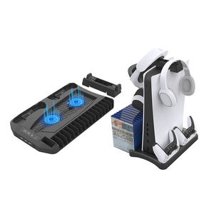 Station de Refroidissement KJH pour Console de Jeu <span class=keywords><strong>PS5</strong></span>, Station de Charge Double pour Manette <span class=keywords><strong>PS5</strong></span>, Support Multi-Fonction, Accessoires de Jeu Vidéo - Product Image 1