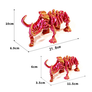 Ornements Cadeaux Créatifs Personnalisés Impression 3D Colorée Jouet Articulé Squelette de Mamouth Jurassique - Product Image 5