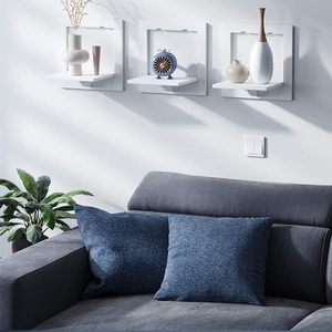 <b>Wall</b> <b>Mounted</b> TV Background Hanger Home Decorative Storage Rack <b>Shelf</b> for Bedroom Bedside Flower Pot Wardrobe for Home - Product Image 4