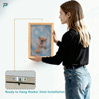 Décoration murale 3D de luxe moderne personnalisée peinte à la main à 6 couches de peinture acrylique d'animaux encadrée art mural décorations de salon