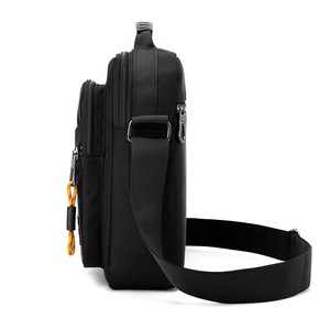 Men's Shoulder Bag Multi Layer Large Capacity Waterproof Crossbody Bag For Leisure Travel Black - Product Image 1
