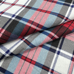 100% algodón suave check tartan reactiva impresa tela de franela para niños/niños camisa - Product Image 5