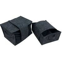 Ensemble de paniers de rangement multifonctionnels en feutre pour assiettes et tasses, boîte d'organisation de vaisselle en tissu doux pour caravane