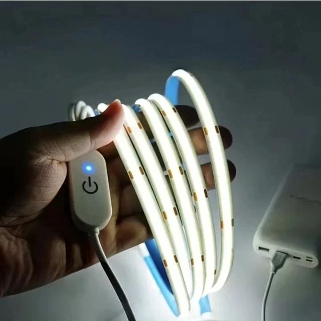 Dimmable COB LED Strip Light USB 320LEDs/m 5 Volt USB LED Strip RoHS CE with USB Touch Controller for Home Lighting LED Light