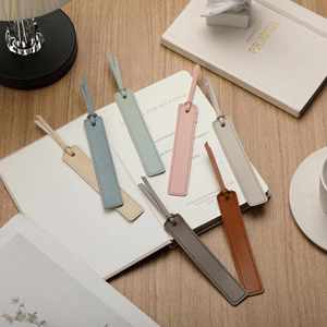 Compact Elegant PU Leather Page Dividers <b>Bookmarks</b> Ideal <b>Gifts</b> for Office Home Reading - Product Image 2