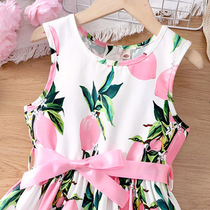 Vestido de Verano 2026 con Lazo y Cinturón, Venta al Por Mayor, Personalizado para Niñas Pequeñas y Medianas, Tela Suave de Alta Calidad - Product Image 6