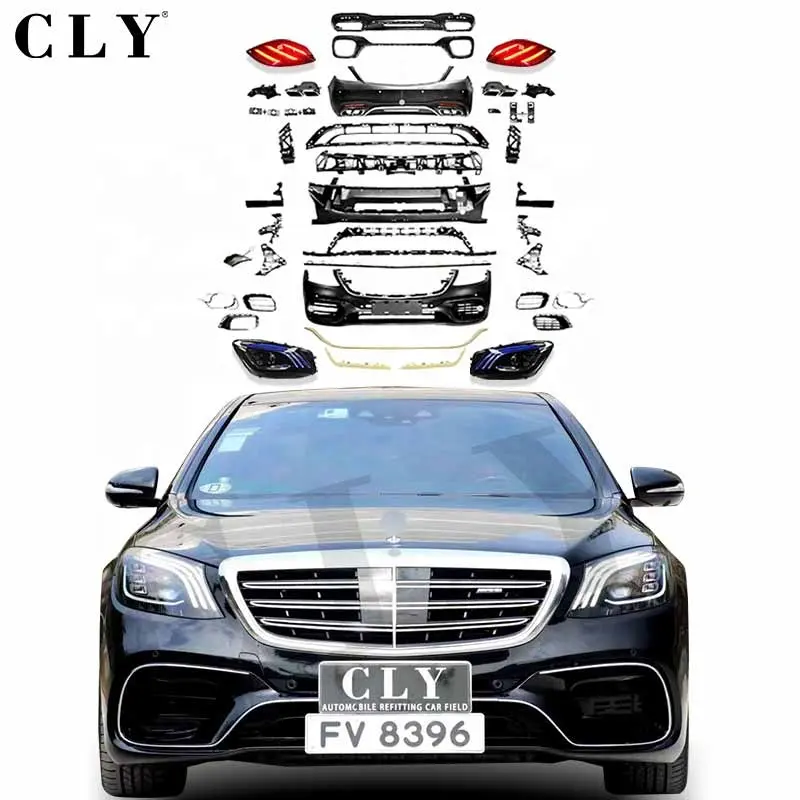 Cly กันชนรถสำหรับ Benz W222 S Class Facelift S63 AMG S65 AMG บอดี้คิตกระจายกระจังหน้า2013 +