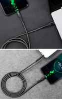 Câble USB Type-C vers USB-A en nylon tressé avec alliage d'aluminium pour téléphone portable et ordinateur, charge rapide 3A, vente en gros
