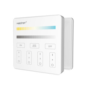 Miboxer B2 Kabelloser 2,4G RF 4-Zonen Wandmontierter Smart Touch Screen Panel Controller 4-Zonen CCT Einstellbar - Product Image 2