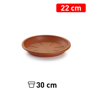 Sottovaso da 22 cm in plastica resistente e riutilizzabile per la conservazione delle piante domestiche - Product Image 3