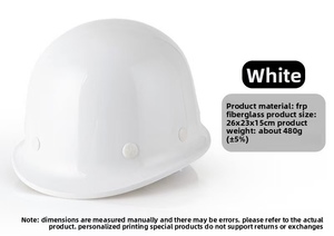 Round Hard Hat Construction Safety <strong>Helmet</strong> Made of Polycarbonate <strong>Plastic</strong> and Fiberglass Factory Processed - Product Image 4
