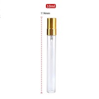 Atomiseur de parfum miniature de voyage personnalisé avec logo, 3 ml, 5 ml, 10 ml, flacon de parfum en verre transparent avec bouchon doré