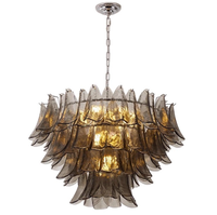 Lustre en verre de Murano de style français, luxe léger, pour salon, salle à manger, chambre d'hôtel