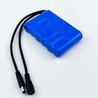 Paket Baterai Li-ion 18650 Grade A 11.1V 12V Custom 3S2P 5200mAh dengan Konektor DC untuk Kamera CCTV Keamanan