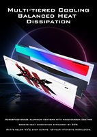Module de mémoire de bureau PUSKILL DDR4 8GBx2 3200MHz CL16 RGB UDIMM Dual Rank à faible latence avec éclairage RGB lumineux – RAM de bureau DIMM