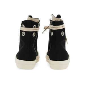 Sepatu <span class=keywords><strong>Boots</strong></span> Kanvas Kasual Tinggi Pria Wanita Ukuran Besar Ro <span class=keywords><strong>Boots</strong></span> Tinggi Musim Semi Bernapas Desainer Asli - Product Image 4