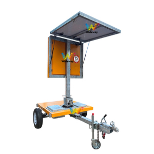 Dot/CE chứng nhận hổ phách/Đầy đủ màu sắc LED ma trận di động biến bảng tin di động Sola Trailer VMS dẫn đăng ký cho giao thông đường bộ - Product Image 3
