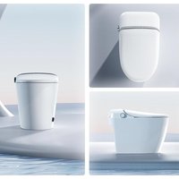 Toilette intelligente de luxe la plus vendue avec télécommande, séchage à l'air, fixation au sol, cuvette électrique allongée, compatible S-Trap et P-Trap