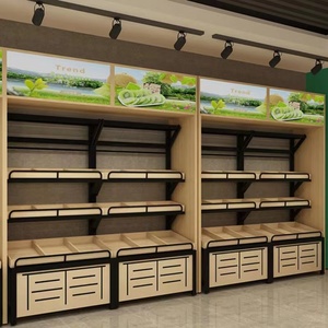 Table de présentation de fruits et légumes en acier, simple/double face, avec revêtement en poudre, capacité de 40 à 120 kg, pour supermarchés - Product Image 5