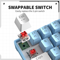 Ordinateur portable gamer, clavier mécanique de jeu filaire USB ergonomique avec rétroéclairage LED arc-en-ciel, interrupteurs OUTEMU remplaçables à chaud