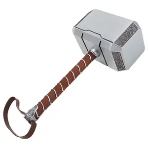Marteau de <span class=keywords><strong>Thor</strong></span> <span class=keywords><strong>Marvel</strong></span> 44,5 cm 4 kg, accessoire de cosplay unisexe, pour décoration, collection, jouet pour les fans de Comic Con - Product Image 1