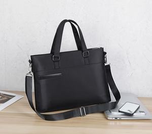 Yishan Herren Handtasche mit großer Kapazität Corporate Meeting Aktentasche Gedrucktes Logo Business Commuting Umhängetasche Wasserdichte Funktion - Product Image 1