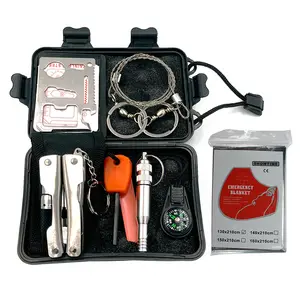 7 in 1 SOS Tools Emergency Gear Set Outdoor Self Rescue Survival Gear Car Emergency Supplies First Aid Box