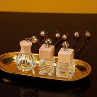 Diffuseur de voiture miniature en gros 3ml 5ml 8ml 10ml, flacon diffuseur de voiture avec couvercle en bois à suspendre pour l'aromathérapie automobile