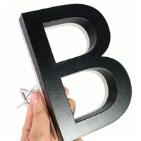 Lettres lumineuses 3D personnalisées en acier inoxydable pour logo mural de réception de bureau, enseignes commerciales de luxe à halo lumineux